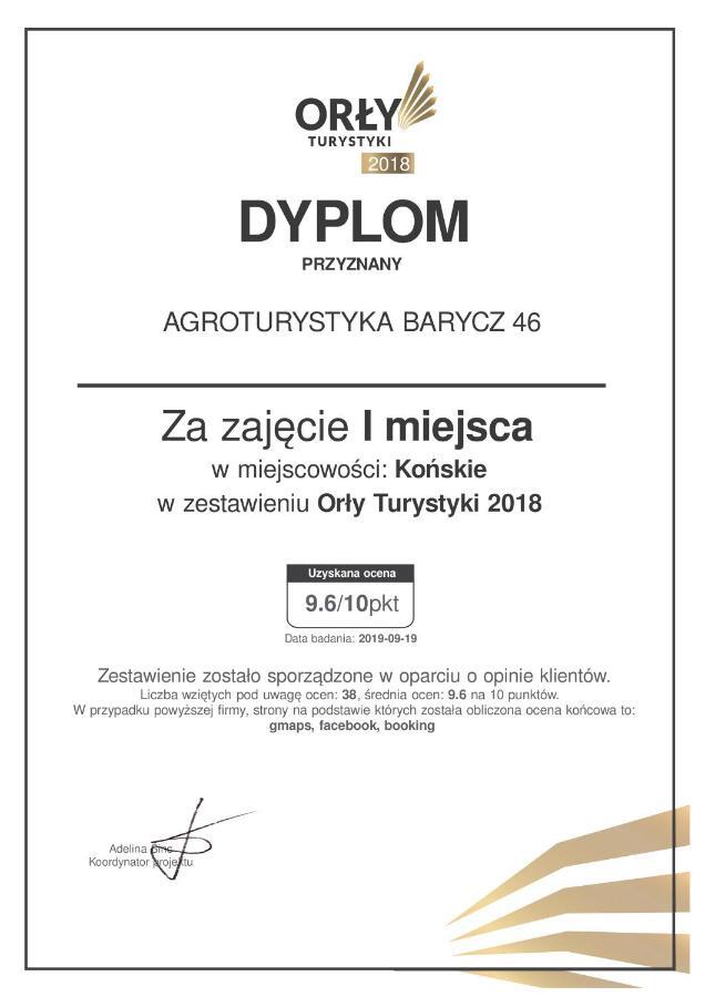Konskie Agroturystyka Barycz 46 מראה חיצוני תמונה